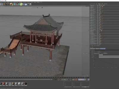 Chinese Ancient Buildings 3D model 3D model