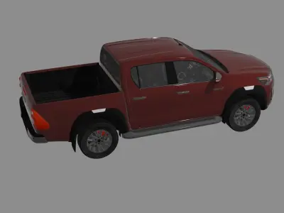 Toyota  Hillix Low-poly 3D model