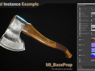 Unreal Engine 4 - Useful Master Materials Updated Version Low-poly 3D model