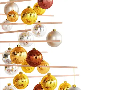 Low poly Christmas Tree With Eco Style 3D model