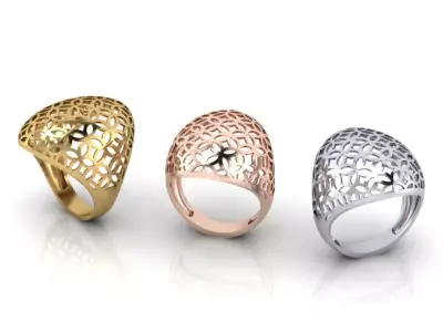 fusion luxury gold ring  3D print model purchase