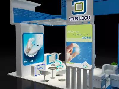  Booth Exhibition Stand a314a 3D model