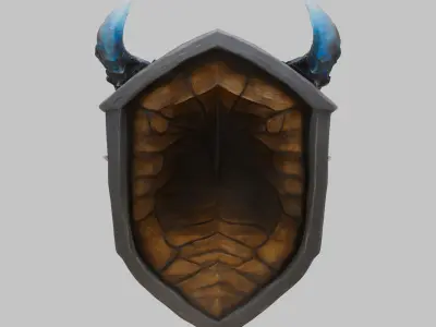 Ethereal Dragon Visage Low-poly 3D model