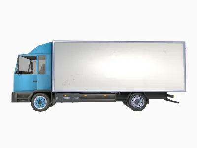 van truck Low-poly 3D model