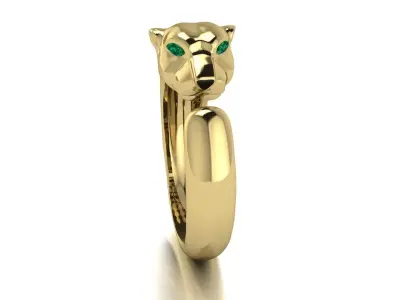 Panther RIng Gold  3D print model