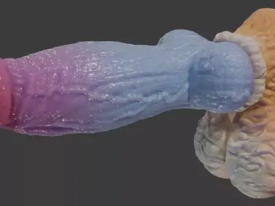 Fantasy Kitsune Furry Penis Rigged Low-poly 3D model