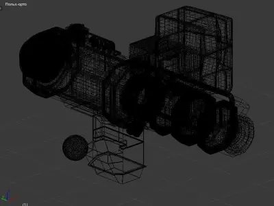 Robot science space military Low-poly 3D model
