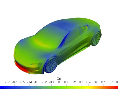 Tesla Roadster 2023 solid for CFD or 3D printing 3D model