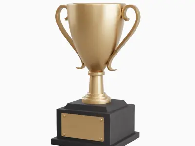 Trophy Cup 03 Low-poly 3D model