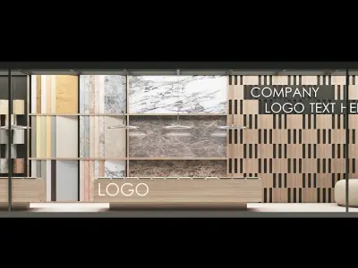 Exhibition Booth Design Full 3D Scene 3D model