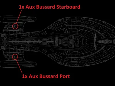 USS Voyager Kit Upgrade Parts v2 Free 3D print model