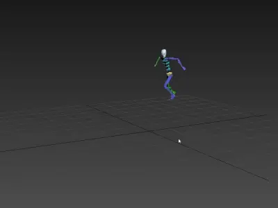 Running 4 person 3D model