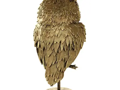 owl statue 3D model purchase