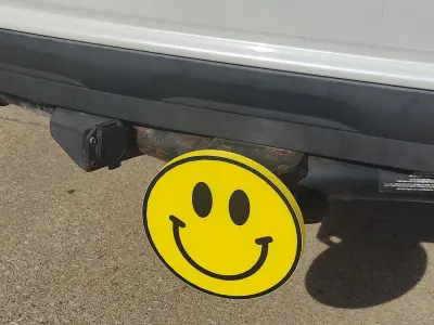 Smiley Face Trailer Hitch Cover 3D print model