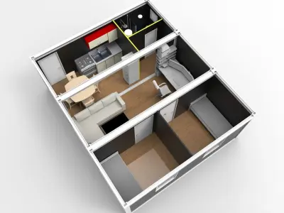 Container home 3D model