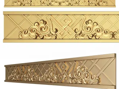 Ornament Element Molding 030 Low-poly 3D model