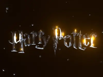 Harry Potter - 3D Title - FREE Free low-poly 3D model
