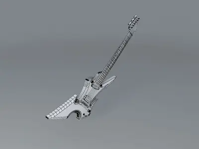 Radical Explorer designed guitar Free 3D model