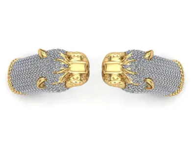 Tiger Face - Bracelet - 250108 3D print model