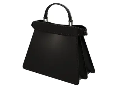 Fendi Peekaboo Bag Black Low-poly 3D model