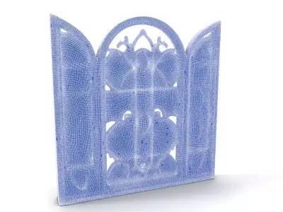 Antique Stained Glass Window model pack Low-poly 3D model