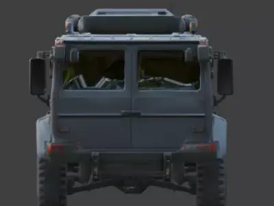 Cyberpunk Tactical Performance SUV 3D Model Low-poly 3D model