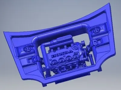 1 64 Scale D16 Engine Diecast Hot Wheels EG  3D print model