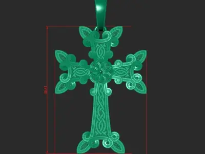 KHACHKAR ARMENIAN CROSS 55 mm 3D print model