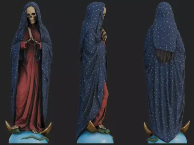 Santa Muerte Low-poly 3D model