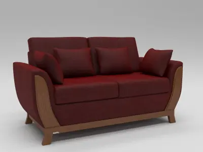 Comfortable elegant sofa 3D model