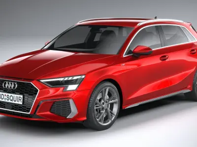 Audi A3 S-Line 2021 3D model
