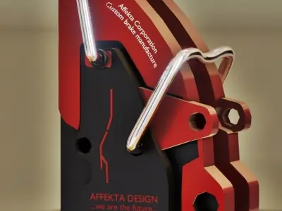 Car Brake system Caliper Disc rotor 3d model custom sport tuning 3D model