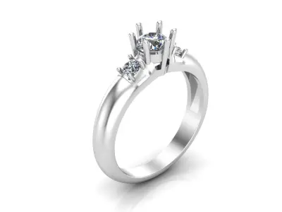  Engagement ring 3d model heart Design 3D print model 3D print model