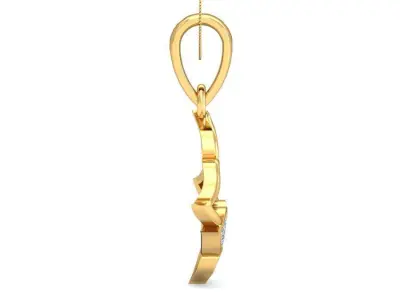 Solitaire Women Pendant 3dm STL OBJ FBX Renders Details 3D print model 82
