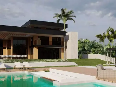 Luxury Modern Villa with Pool 3D Model 3D model