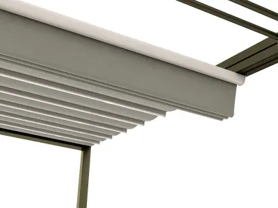 Motorized Pergola 3 bronze patina dark 3D model
