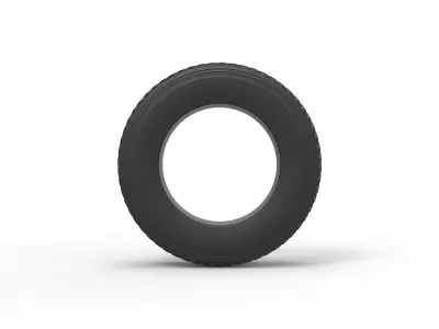 Semi truck pulling tire Scale 1 to 25 3D print model