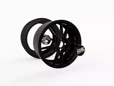 OZ Racing Ultraleggera Wheel Rim with Tire - Resin 3D Print 3D print model