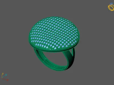 STL 3DM Print Ready Women Diamond Ring Lightweight Printable  3D print model 101