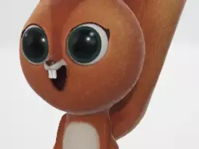 Squirrel 3D Model Low-poly 3D model