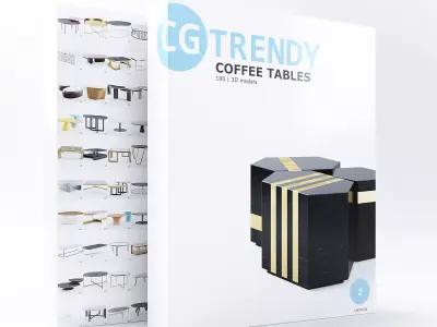 Coffee Tables Pack -100 Models Low-poly 3D model