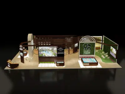 Booth Exhibition Stand a243b 3D model