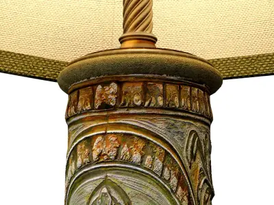 Floor lamp in oriental style Oriental Arabic Copper Torchere 3D model