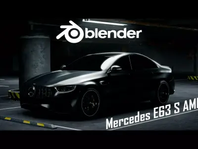 Mercedes E63 S AMG Low-poly 3D model