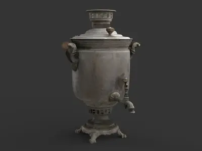 Old Samovar Low-poly 3D model