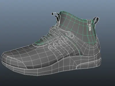 Nike Air Presto Mid Utility Cool Gray 3D Model  Low-poly 3D model