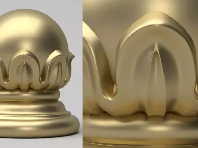 Carved Finial 3D model