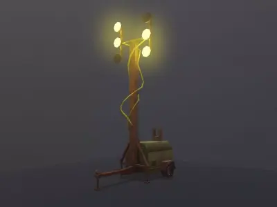 MOBILE LIGHT TOWER 3D model
