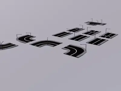 Roads by SorianModels Free low-poly 3D model