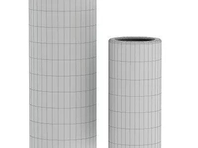 Pottery pair of vases 3D model